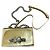 Borsa Alexander McQueen in pelle metallizzata oro con knuckle argento D'oro