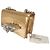 Borsa Alexander McQueen in pelle metallizzata oro con knuckle argento D'oro - vista 4