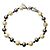 Splendido collier DOLCE & GABBANA con perle alternate a boule argento Bianco sporco