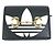 Portafoglio a spalla con logo Gucci 702248 Nero Bianco