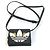 Portafoglio a spalla con logo Gucci 702248 Nero Bianco - vista 14