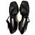 Stella Mc Cartney Sandali con zeppa Elyse in pelle nera di Stella McCartney Nero - vista 6