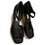 Stella Mc Cartney Sandali con zeppa Elyse in pelle nera di Stella McCartney Nero - vista 7