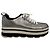 Sneakers platform Prada in pelle argento Metallico
