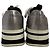 Sneakers platform Prada in pelle argento Metallico - vista 3