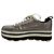 Sneakers platform Prada in pelle argento Metallico - vista 5