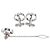 Alfred Dunhill Set di gemelli e spilla per cravatta d Logo Dunhill Set di accessori in metallo Argento - vista 3