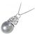Autre Marque Collana in Perla Nera K18WG Argento - vista 3