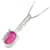 Autre Marque Au750 Ruby Diamond Necklace Red  - view 4