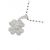 Autre Marque Au750 Kleeblatt-Diamant-Halskette Silber - Ansicht 3