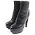 Botines de cuero Monogram Afterglow de Louis Vuitton Castaño Negro