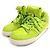 Fendi Baguette Nylon-Leder High-Cut Sneakers mit Tasche Grün Hellgrün