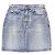 Céline Falda de denim lavado con cadena Celine S195 571Q 08YC Azul