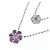 Autre Marque Au750 Saphir-Diamant-Halskette Silber - Ansicht 3