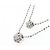 Autre Marque Au750 Saphir-Diamant-Halskette Silber - Ansicht 4
