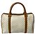 Céline Celine Macadam Trionfo Handtasche aus PVC und Leder Braun Weiß - Ansicht 4