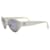 Timeless Gafas de sol Chanel Coco Mark Castaño Blanco