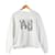 Autre Marque Alexander Wang Logo Cotton Sweatshirt White Grey  ref.2480765