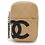 Chanel Cambon Line Leather Cigarette Case Pouch Beige