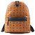 MCM Stark Backpack in Visetos Canvas Leather Backpack Cognac Bronze