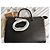 Borsa Burberry GM in pelle nera e tela check Marrone Nero - vista 3