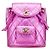 Timeless Chanel Coco Mark Matelassé Lammfell Rucksack Silber Pink
