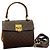 Céline Celine Macadam Blason Leather PVC 2way Bag Brown