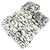 Woll- und Kaschmirhandschuhe COCO Mark mit Strass Chanel P39194 Schwarz Weiß