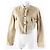 Chaqueta cropped de denim lavado de algodón Louis Vuitton 1AB74I Beige