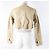 Chaqueta cropped de denim lavado de algodón Louis Vuitton 1AB74I Beige - vista 4