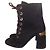 Stivaletti Prada in suede con lacci neri e dettagli dorati Nero Gold hardware