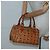 MCM Logogram Vicetos Boston Tasche aus PVC-Leder in Braun und Gold Auth BA4839 Golden - Ansicht 21