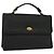 BALLY Borsa a Mano in Pelle Nera e Oro Auth BA4871 Nero D'oro