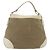 PRADA Schultertasche aus Canvas Beige Silber Authentisch 138851