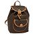 Céline CELINE Macadam Canvas Backpack PVC Leather Brown Gold Auth yk19307 Golden