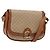 Céline Borsa a Spalla in Tela Macadam CELINE Beige Oro Auth ep10178 D'oro