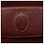 Cartier Borsa a spalla Must Line in pelle bordeaux e oro Auth bs28999 D'oro Bordò - vista 17