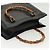 Borsa a mano in pelle nera e oro GUCCI Bamboo 002 2122 0260 Auth ep10191 Nero D'oro - vista 7