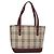 Borsa Tote Nova Check Burberry Canvas Beige Oro Auth BA5105 D'oro