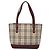 Borsa Tote Nova Check Burberry Canvas Beige Oro Auth BA5105 D'oro - vista 13