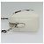 Prada Bolsa de Ombro de Couro Branca Prata Auth BA5096 Branco - vista 3