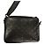 Borsa Messenger Duo Louis Vuitton in pelle monogramma nera Nero