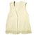 Autre Marque chaleco de flecos de algodón Sara Mallika Beige Crudo