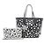 Bolso tote Neverfull MM Louis Vuitton x Yayoi Kusama Negro Blanco