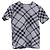 T-shirt a quadri Burberry in cotone grigio
