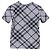 T-shirt a quadri Burberry in cotone grigio - vista 2