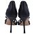 Manolo Blahnik geflochtene Gladiator Sandaletten aus schwarzer Baumwolle - Ansicht 4