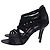 Manolo Blahnik geflochtene Gladiator Sandaletten aus schwarzer Baumwolle - Ansicht 5
