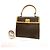 Céline Borsa 2way in pelle e PVC Celine Macadam Triomphe Marrone