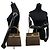 Céline Borsa 2way in pelle e PVC Celine Macadam Triomphe Marrone - vista 3